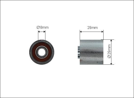 Caffaro 500117 - Deflection / Guide Pulley, timing belt parts5.com