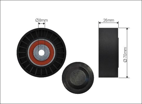 Caffaro 500183 - Τροχαλία παρέκκλισης, ιμάντας poly-V parts5.com