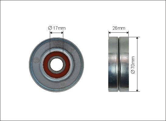 Caffaro 500125 - Паразитна / водеща ролка, пистов ремък parts5.com