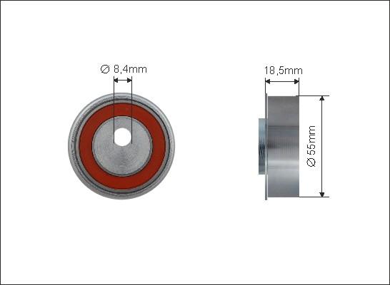 Caffaro 500306 - Паразитна / водеща ролка, зъбен ремък parts5.com