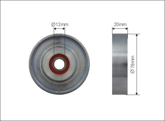 Caffaro 500313 - Паразитна / водеща ролка, пистов ремък parts5.com