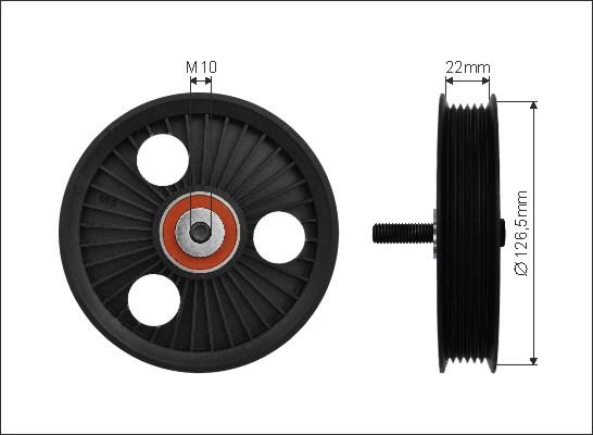 Caffaro 500245 - Направляющий ролик, поликлиновый ремень parts5.com