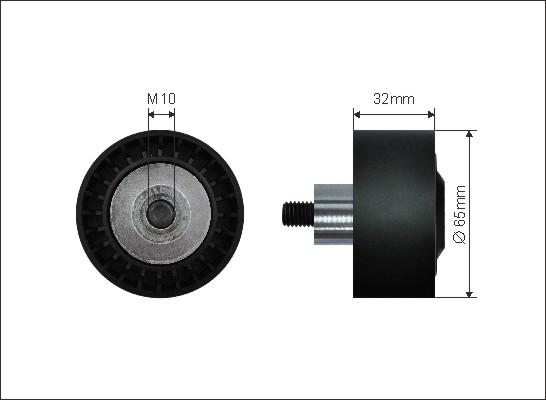 Caffaro 500248 - Rola ghidare / conducere, curea transmisie parts5.com