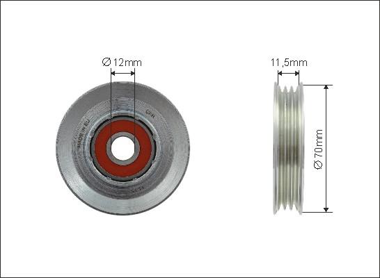 Caffaro 500259 - Rola ghidare / conducere, curea transmisie parts5.com