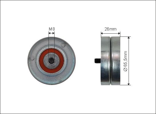 Caffaro 500253 - Τροχαλία παρέκκλισης, ιμάντας poly-V parts5.com