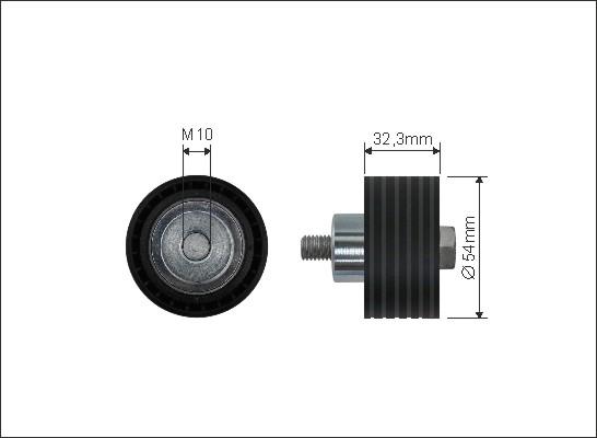 Caffaro 500218 - Τροχαλία παρέκκλισης, οδοντ. ιμάντας parts5.com