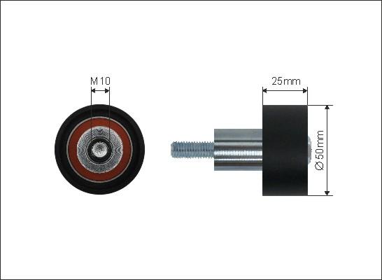 Caffaro 500280 - Saptırma / Kılavuz makarası, triger kayışı parts5.com