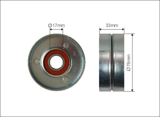 Caffaro 500289 - Τροχαλία παρέκκλισης, ιμάντας poly-V parts5.com