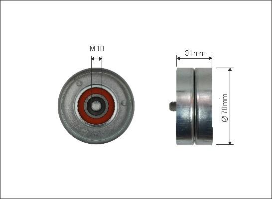 Caffaro 500239 - Polea inversión / guía, correa poli V parts5.com