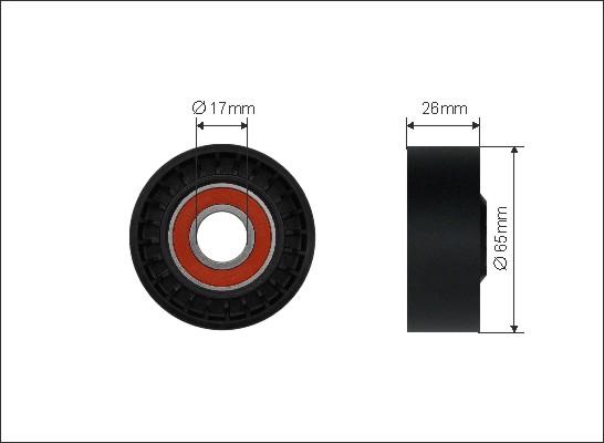 Caffaro 05-96 - Rolka kierunkowa / prowadząca, pasek klinowy zębaty parts5.com