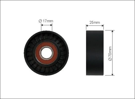 Caffaro 01-98 - Rolka kierunkowa / prowadząca, pasek klinowy zębaty parts5.com