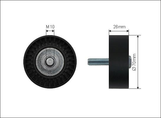 Caffaro 01-11 - Vratná / vodicí kladka, klínový žebrový řemen parts5.com