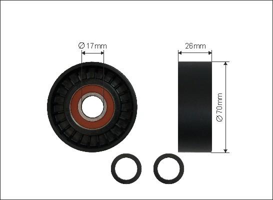 Caffaro 01-85 - Rola ghidare / conducere, curea transmisie parts5.com