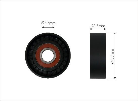 Caffaro 08-90 - Vratná / vodiaca kladka rebrovaného klinového remeňa parts5.com