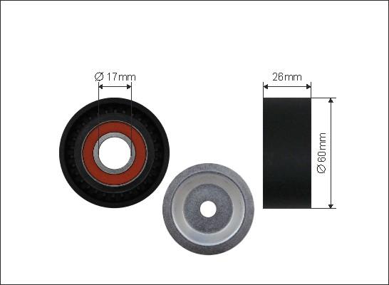 Caffaro 03-94 - Паразитна / водеща ролка, пистов ремък parts5.com