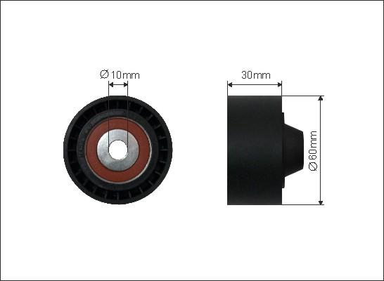 Caffaro 197-99 - Ohjainrulla, moniurahihna parts5.com