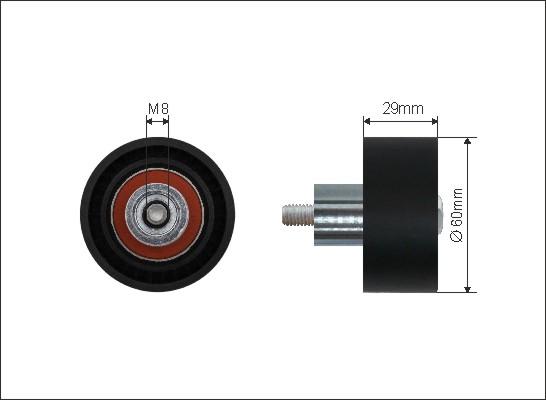 Caffaro 15-15 - Rola ghidare / conducere, curea distributie parts5.com