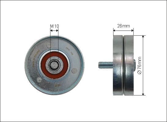 Caffaro 165-36 - Ohjainrulla, moniurahihna parts5.com