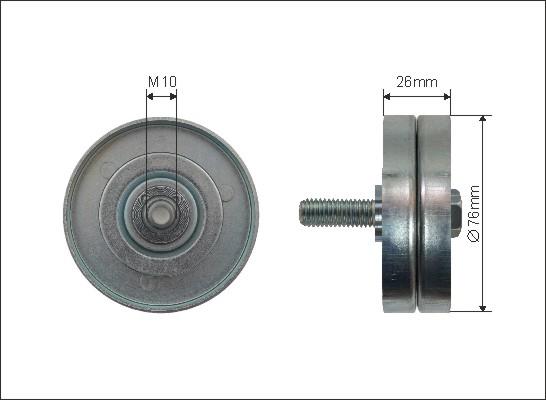 Caffaro 166-37 - Ohjainrulla, moniurahihna parts5.com