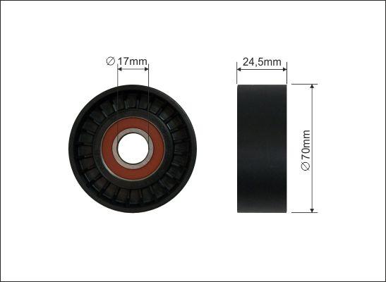 Caffaro 328-00 - Паразитна / водеща ролка, пистов ремък parts5.com