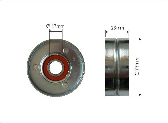 Caffaro 169-00 - Ohjainrulla, moniurahihna parts5.com