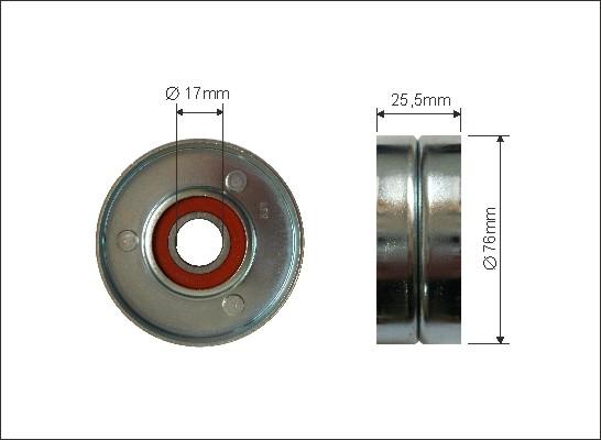 Caffaro 162-00 - Ohjainrulla, moniurahihna parts5.com