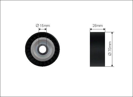 Caffaro 180-87 - Rola ghidare / conducere, curea transmisie parts5.com