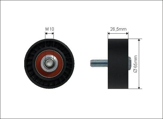 Caffaro 13-11 - Τροχαλία παρέκκλισης, ιμάντας poly-V parts5.com