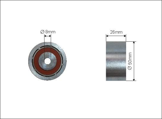 Caffaro 138-22 - Rola ghidare / conducere, curea transmisie parts5.com