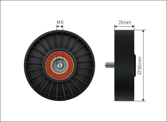 Caffaro 12-18 - Saptırma / Kılavuz makarası, Kanallı V-kayışı parts5.com