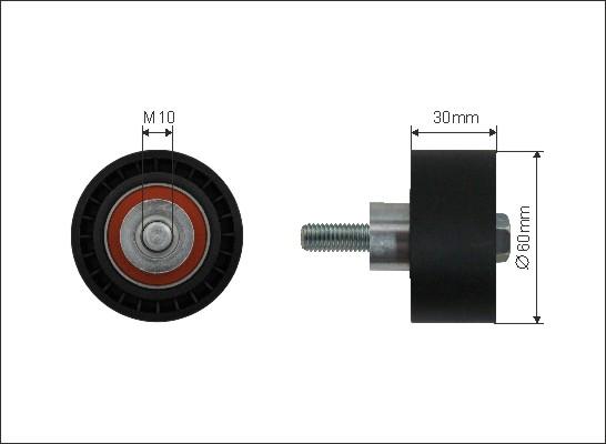 Caffaro 127-10 - Polea inversión / guía, correa distribución parts5.com