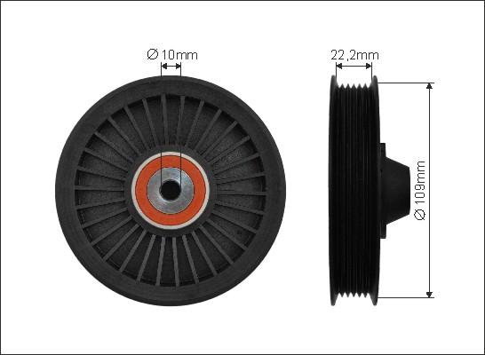 Caffaro 85-26 - Usmeravajući / vodeći točkić, klinasti rebrasti kaiš parts5.com