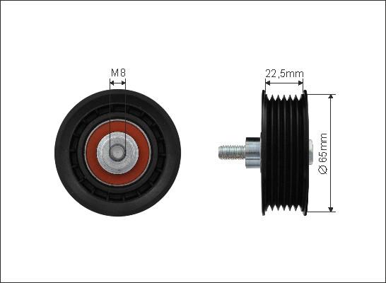 Caffaro 80-99 - Umlenk / Führungsrolle, Keilrippenriemen parts5.com