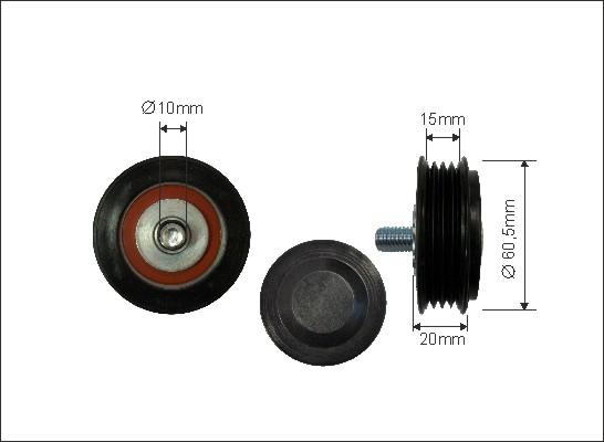 Caffaro 83-25 - Τροχαλία παρέκκλισης, ιμάντας poly-V parts5.com