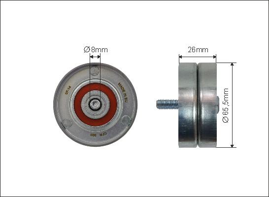 Caffaro 394-58 - Τροχαλία παρέκκλισης, ιμάντας poly-V parts5.com