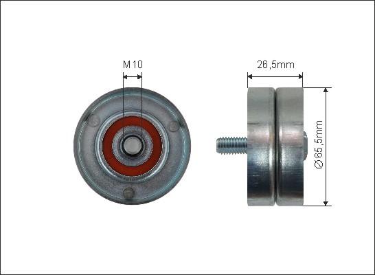 Caffaro 396-95 - Saptırma / Kılavuz makarası, Kanallı V-kayışı parts5.com