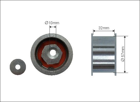 Caffaro 344-99 - Паразитна / водеща ролка, зъбен ремък parts5.com