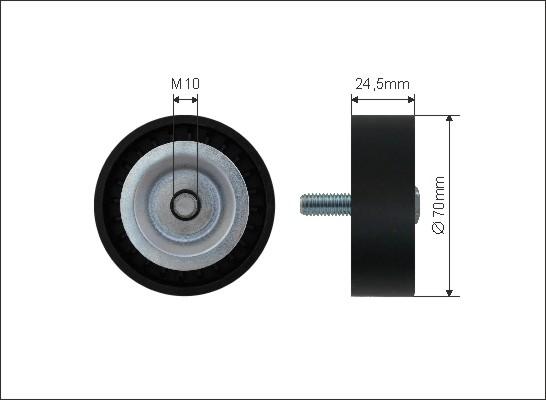 Caffaro 347-00 - Umlenk / Führungsrolle, Keilrippenriemen parts5.com