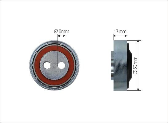 Caffaro 365-125 - Vratná / vodicí kladka, klínový žebrový řemen parts5.com