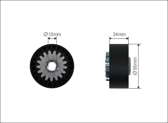 Caffaro 36-68 - Rolka kierunkowa / prowadząca, pasek klinowy zębaty parts5.com