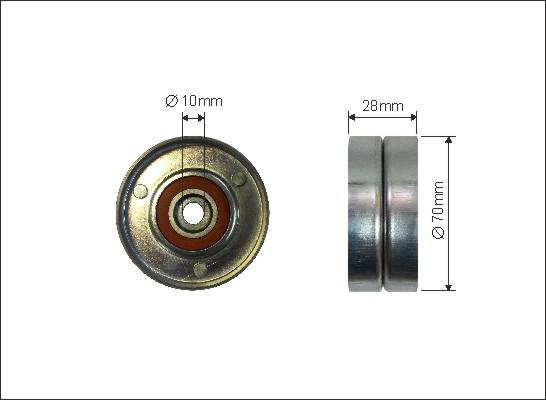 Caffaro 304-00 - Vratná / vodiaca kladka rebrovaného klinového remeňa parts5.com