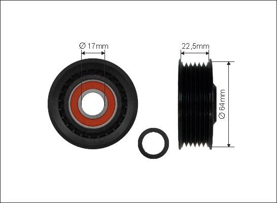 Caffaro 80-40 - Rola ghidare / conducere, curea transmisie parts5.com