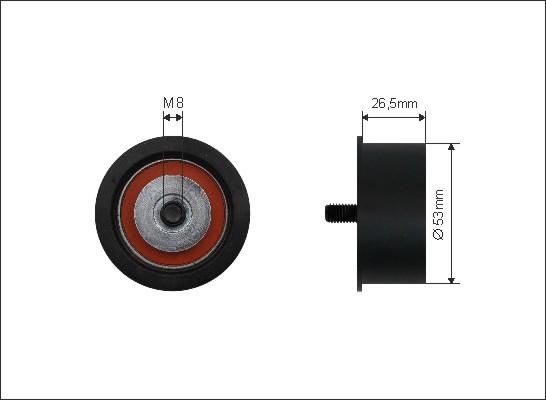 Caffaro 32-39 - Rola ghidare / conducere, curea distributie parts5.com