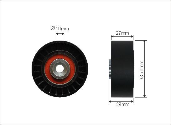 Caffaro 299-99 - Rolka kierunkowa / prowadząca, pasek klinowy zębaty parts5.com