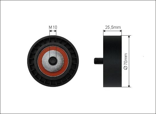 Caffaro 294-25 - Umlenk / Führungsrolle, Keilrippenriemen parts5.com