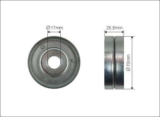 Caffaro 255-00 - Τροχαλία παρέκκλισης, ιμάντας poly-V parts5.com