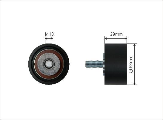 Caffaro 25-04 - Rola ghidare / conducere, curea distributie parts5.com