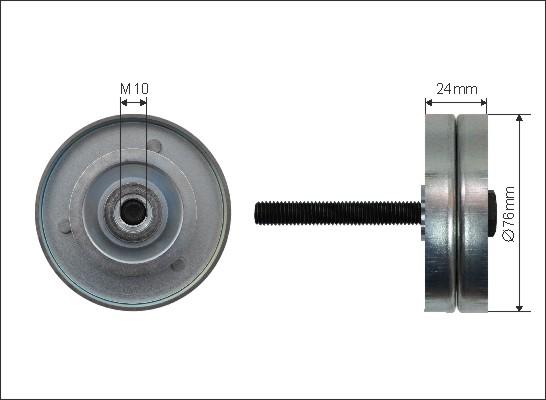 Caffaro 252-53 - Rola ghidare / conducere, curea transmisie parts5.com