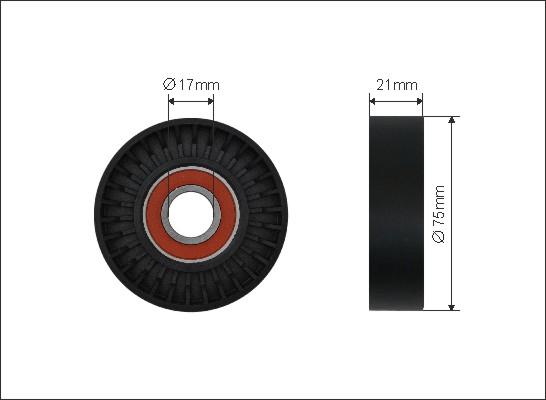 Caffaro 269-00 - Rola ghidare / conducere, curea transmisie parts5.com