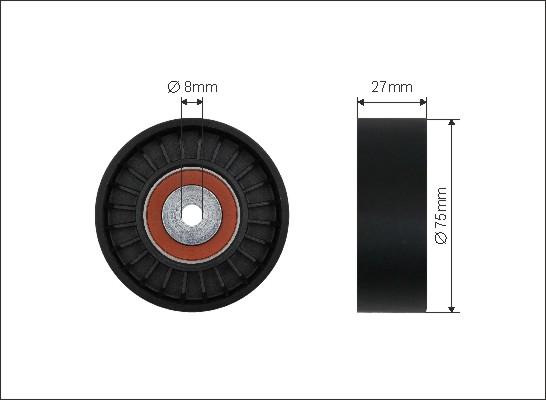 Caffaro 287-22 - Rola ghidare / conducere, curea transmisie parts5.com